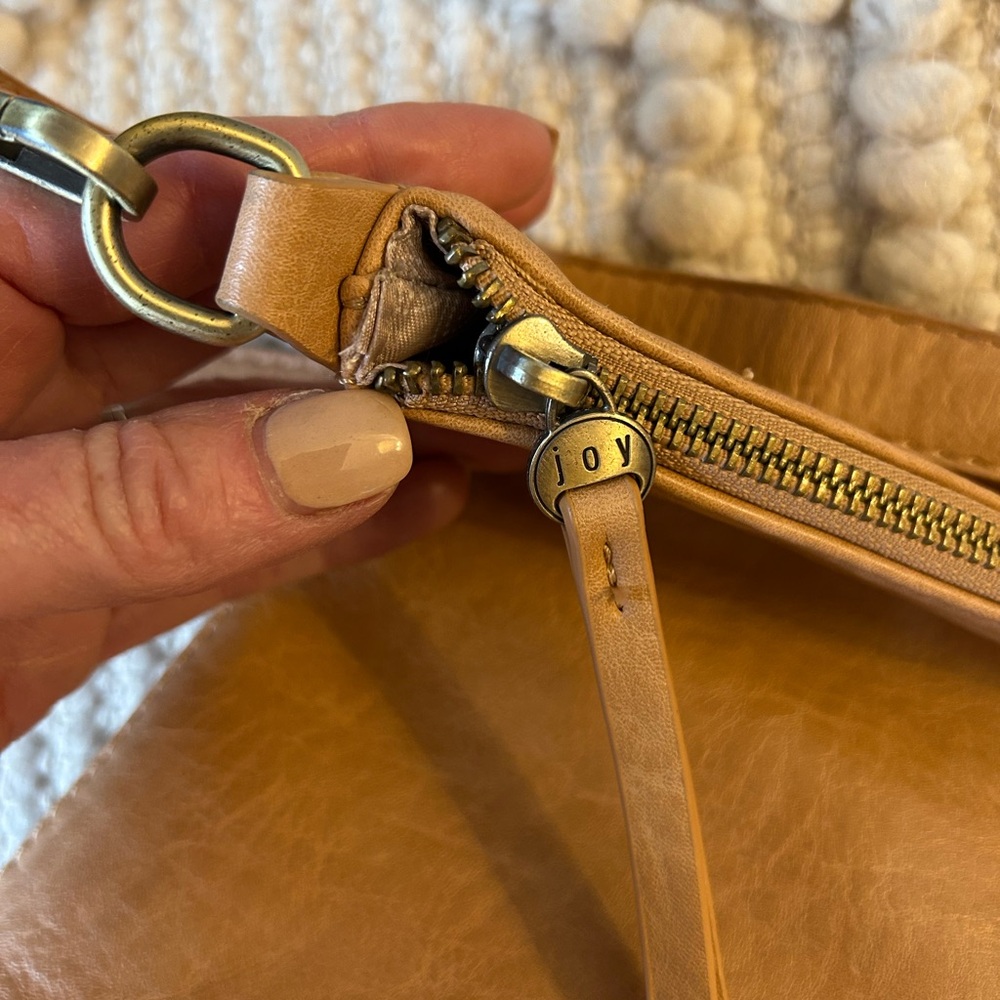 Joy Susan Tan Crossbody Bag Adjustable Strap Vegan Leather NWOT - Picture 3 of 11